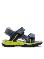 Geox Sandały J Borealis Boy J450RA 015ME C4B2K M Granatowy. Niebieskie sandały chłopięce Geox, ze skóry, bez zapięcia. Za 279.99 zł.