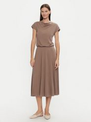 Tatuum Sukienka codzienna Jessy T2418.203B Beżowy Regular Fit. Brązowe sukienki damskie TATUUM, bez wzorów, z syntetyku, bez ramiączek. Za 299.99 zł.
