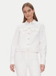 Tommy Jeans Kurtka jeansowa Classic Trucker Jacket Bi8194 DW0DW20121 Biały Regular Fit. Białe kurtki damskie Tommy Jeans, m, bez wzorów, z bawełny, bez kaptura. Za 249.99 zł.