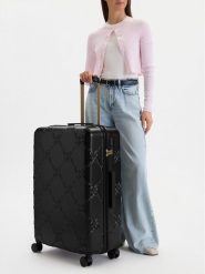 Nine West Walizka duża CEO-NW-L-005-09 BLACK Czarny. Czarne walizki Nine West, bez wzorów, z tworzywa sztucznego, duże. Za 399.99 zł.