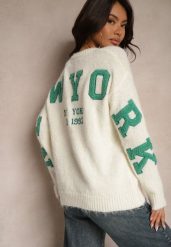 Jasnobeżowy Sweter z Wełną i Geometrycznym Zdobieniem na Rękawach Zivita. Brązowe swetry klasyczne damskie Renee, uniwersalny, z jeansu, bez kołnierzyka. Za 159.99 zł.