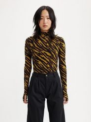 Levi's Koszulka "Mammoth" w kolorze czarno-żółtym rozmiar: S. Czarne bluzki damskie Levi's, s, bez wzorów, bez kołnierzyka, bez ramiączek. Za 84.79 zł.