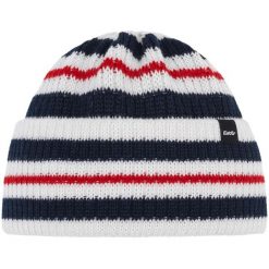Czapka Eisbar Stripy MÜ. Niebieskie czapki damskie Eisbär, bez wzorów, z materiału. Za 179.90 zł.