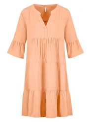 Sublevel Sukienka w kolorze pomarańczowym rozmiar: XL. Pomarańczowe sukienki damskie Sublevel, bez wzorów, z wiskozy, bez ramiączek. Za 113.99 zł.