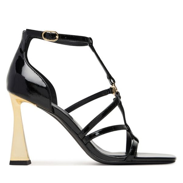 Sandały KARL LAGERFELD. Czarne sandały damskie KARL LAGERFELD, bez wzorów, bez obcasa, na słupku, bez zapięcia. Za 819.99 zł.