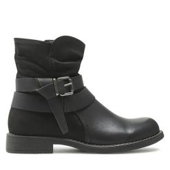 Botki Clara Barson. Czarne botki damskie Clara Barson, bez obcasa, na płaskiej podeszwie, bez zapięcia. Za 149.99 zł.
