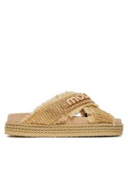 Mou Klapki Criss-cross MU.SW451009K Beżowy. Brązowe klapki damskie Mou, bez wzorów, z syntetyku, bez obcasa, bez zapięcia. Za 859.99 zł.