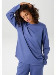 Aniston Bluza w kolorze niebieskim rozmiar: 48. Niebieskie bluzy damskie Aniston, bez wzorów, bez kaptura. Za 70.24 zł.