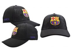 Czapka z daszkiem FC Barcelona - oficjalna licencjonowana. Czarne czapki z daszkiem damskie FC BARCELONA, bez wzorów, z materiału. Za 98.53 zł.