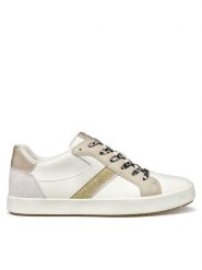 Geox Sneakersy D Blomiee D456HC 05422 C1R5A Biały. Białe obuwie sportowe damskie Geox, ze skóry, bez zapięcia. Za 309.99 zł.
