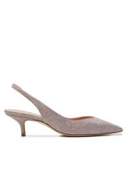 Stuart Weitzman Czółenka Eva 50 Slingback SI722 Różowy. Czerwone czółenka damskie Stuart Weitzman, bez wzorów, z materiału, bez obcasa. Za 1,009.00 zł.