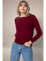 Perfect Cashmere Kaszmirowy sweter "Leslie" w kolorze bordowym rozmiar: L. Czerwone swetry klasyczne damskie Perfect Cashmere, l, z kaszmiru, bez kołnierzyka. Za 347.99 zł.