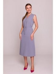 Stylove Sukienka w kolorze fioletowym rozmiar: XXL. Różowe sukienki damskie Stylove, bez wzorów, bez ramiączek. Za 215.71 zł.