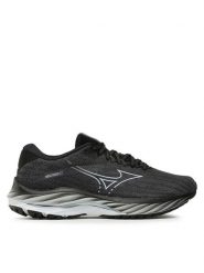 Mizuno Buty do biegania Wave Rider 27 J1GD2303 Czarny. Czarne obuwie sportowe damskie Mizuno, z materiału, bez zapięcia, do biegania. W wyprzedaży za 379.99 zł.