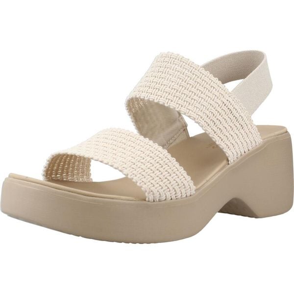 Sandały SKECHERS 119413S Beżowy. Brązowe sandały damskie Skechers, bez wzorów, z materiału, bez obcasa, bez zapięcia. Za 390.00 zł.