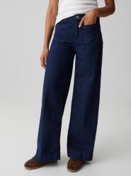 OPUS Dżinsy - Wide Leg fit - w kolorze granatowym rozmiar: 36/L32. Niebieskie jeansy damskie Opus. Za 184.95 zł.