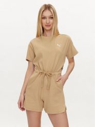Puma Kombinezon HER 677891 Beżowy Relaxed Fit. Brązowe sukienki damskie Puma, bez wzorów, z bawełny, bez ramiączek. Za 189.99 zł.