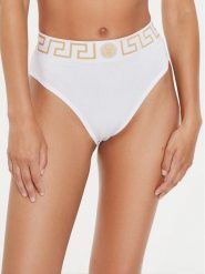 Versace Figi klasyczne z wysokim stanem AUD01050 1A10011 Biały. Białe figi Versace, bez wzorów, z bawełny. Za 289.99 zł.