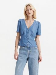 Levi´s Bluzka w kolorze niebieskim rozmiar: M. Niebieskie bluzki damskie m, bez wzorów, z lyocellu, bez kołnierzyka, bez ramiączek. Za 100.99 zł.