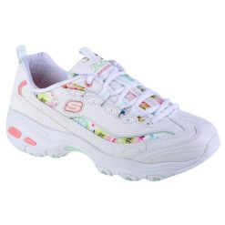 Buty sportowe Sneakersy damskie, Skechers D'Lites-Blooming Fields. Białe obuwie sportowe casual damskie Skechers, z materiału, trekkingowe. Za 299.99 zł.