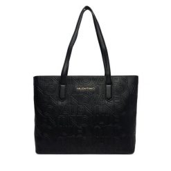 Torebka Valentino. Czarne shopper bag Valentino, bez dodatków. Za 699.99 zł.