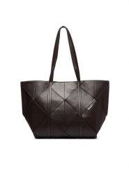 Calvin Klein Torebka Woven Medium Carryall LV04F3548G Brązowy. Brązowe shopper bag Calvin Klein, bez wzorów, ze skóry, bez dodatków. Za 699.99 zł.