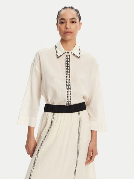 Devotion TWINS Koszula Gaia 025.001G Écru Regular Fit. Koszule damskie Devotion Twins, m, bez wzorów, z bawełny, bez kołnierzyka, bez ramiączek. Za 429.99 zł.