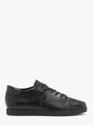 Czarne sneakersy ze skóry licowej ALIA. Czarne obuwie sportowe casual damskie RKO, z materiału. Za 379.99 zł.