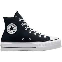 Trampki Converse Chuck Taylor All Star Lift Hi, Kobiety. Czarne trampki damskie Converse, bez wzorów, bez zapięcia. Za 490.00 zł.