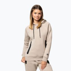 Bluza damska Pitbull Explory Hooded. Brązowe bluzy damskie PITBULL, l, bez wzorów, z bawełny, bez kaptura. Za 159.99 zł.