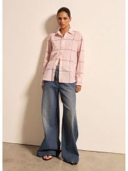 STEFANEL Koszula w kolorze jasnoróżowym rozmiar: XS. Różowe koszule damskie Stefanel, xs, bez wzorów, z bawełny, bez kołnierzyka, bez ramiączek. Za 130.99 zł.