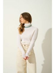 AUTHENTIC CASHMERE Kaszmirowy golf "Suzie" w kolorze kremowym rozmiar: L. Brązowe golfy damskie AUTHENTIC CASHMERE, l, bez wzorów, z kaszmiru, bez ramiączek. Za 267.92 zł.