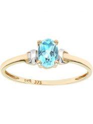 Revoni Złoty pierścionek z topazem rozmiar: 48. Żółte pierścionki damskie Revoni, z topazem, złote. Za 782.99 zł.