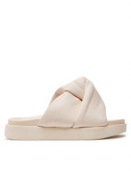 Inuikii Klapki Soft Crossed 70104-140 Écru. Klapki damskie Inuikii, bez wzorów, ze skóry, bez obcasa, bez zapięcia. Za 599.99 zł.