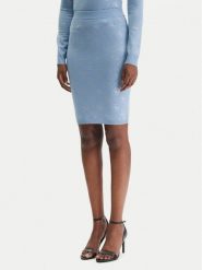 Guess Spódnica mini W6RD0O Z3JD2 Błękitny Regular Fit. Niebieskie spódnice damskie Guess, xl, z aplikacjami, z syntetyku, mini. Za 479.99 zł.