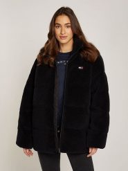 TOMMY JEANS Kurtka zimowa w kolorze czarnym rozmiar: XL. Czarne kurtki damskie Tommy Jeans, na zimę, xl, bez wzorów, z jeansu, bez kaptura. Za 483.17 zł.
