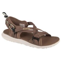 Sandały Columbia Sandal 1889551252 brązowe. Brązowe sandały damskie bez wzorów, z gumy, bez obcasa, bez zapięcia. W wyprzedaży za 359.42 zł.