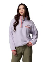 Columbia Bluza polarowa "Helvetia II" w kolorze lawendowym rozmiar: XL. Różowe bluzy damskie Columbia, xl, bez wzorów, z polaru, bez kaptura. Za 113.63 zł.
