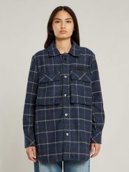 G-Star Koszula w kolorze granatowym rozmiar: M. Niebieskie koszule damskie G-Star, m, bez wzorów, z bawełny, retro, bez kołnierzyka, bez ramiączek. Za 245.96 zł.
