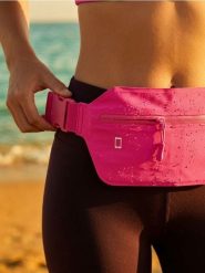 Saszetka na pas do biegania - różowy. Czerwone nerki i saszetki damskie Sinsay, bez wzorów. Za 19.99 zł.