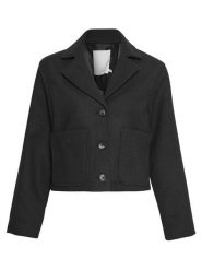 MOSS COPENHAGEN Kurtka przejściowa "Boone Josia" w kolorze czarnym rozmiar: M/L. Czarne kurtki damskie Moss Copenhagen, l, bez wzorów, z wełny, bez kaptura. Za 188.85 zł.