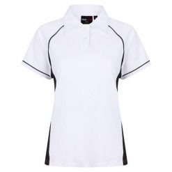 Damska Koszulka Polo Z Nadrukiem. Białe koszulki damskie FINDEN & HALES, bez wzorów, bez kołnierzyka, bez ramiączek. Za 118.99 zł.