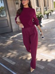 LA Angels Spodnie w kolorze fioletowym rozmiar: M. Różowe spodnie materiałowe damskie LA Angels, bez wzorów, z materiału. Za 209.33 zł.