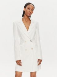 Fracomina Sukienka koktajlowa FQ24SD1008W42901 Biały Slim Fit. Białe sukienki damskie Fracomina, bez wzorów, z syntetyku, wizytowe, bez ramiączek. Za 529.99 zł.