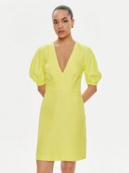 TWINSET Sukienka letnia 241TT2107 Żółty Regular Fit. Żółte sukienki damskie Twinset, bez wzorów, z wiskozy, bez ramiączek. Za 599.99 zł.