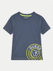 Guess T-Shirt N5RI15 K8HM4 Granatowy Regular Fit. Niebieskie t-shirty i koszulki chłopięce Guess, z aplikacjami, z bawełny, bez kołnierzyka, bez ramiączek. Za 59.99 zł.