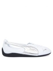 Puma Baleriny Speedcat Ballet Nova Metallic Wns 408342 01 Biały. Białe balerinki damskie Puma, bez wzorów, ze skóry. Za 399.99 zł.