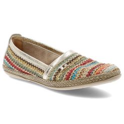 Złote Espadryle Armodo Wsuwane Obuwie Damskie. Żółte espadryle damskie Armodo, z aplikacjami, bez obcasa. Za 339.00 zł.