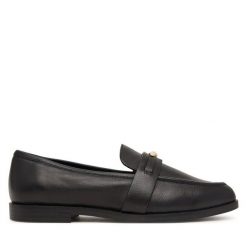 Lordsy Aldo. Czarne półbuty damskie ALDO, bez wzorów, bez obcasa, bez zapięcia. Za 389.99 zł.
