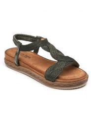 Sixth Sens Sandały w kolorze khaki rozmiar: 37. Brązowe sandały damskie Sixth Sens, bez wzorów, z otwartym noskiem, bez obcasa, bez zapięcia. Za 121.99 zł.